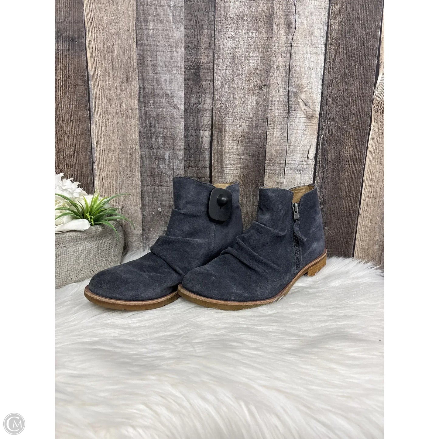 Boots Ankle Flats By Sofft In Blue, Size: 8