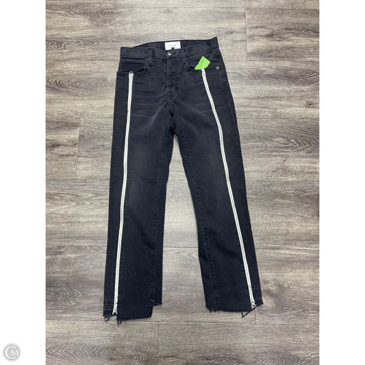 Jeans Straight By Current/elliott In Black Denim, Size: 4