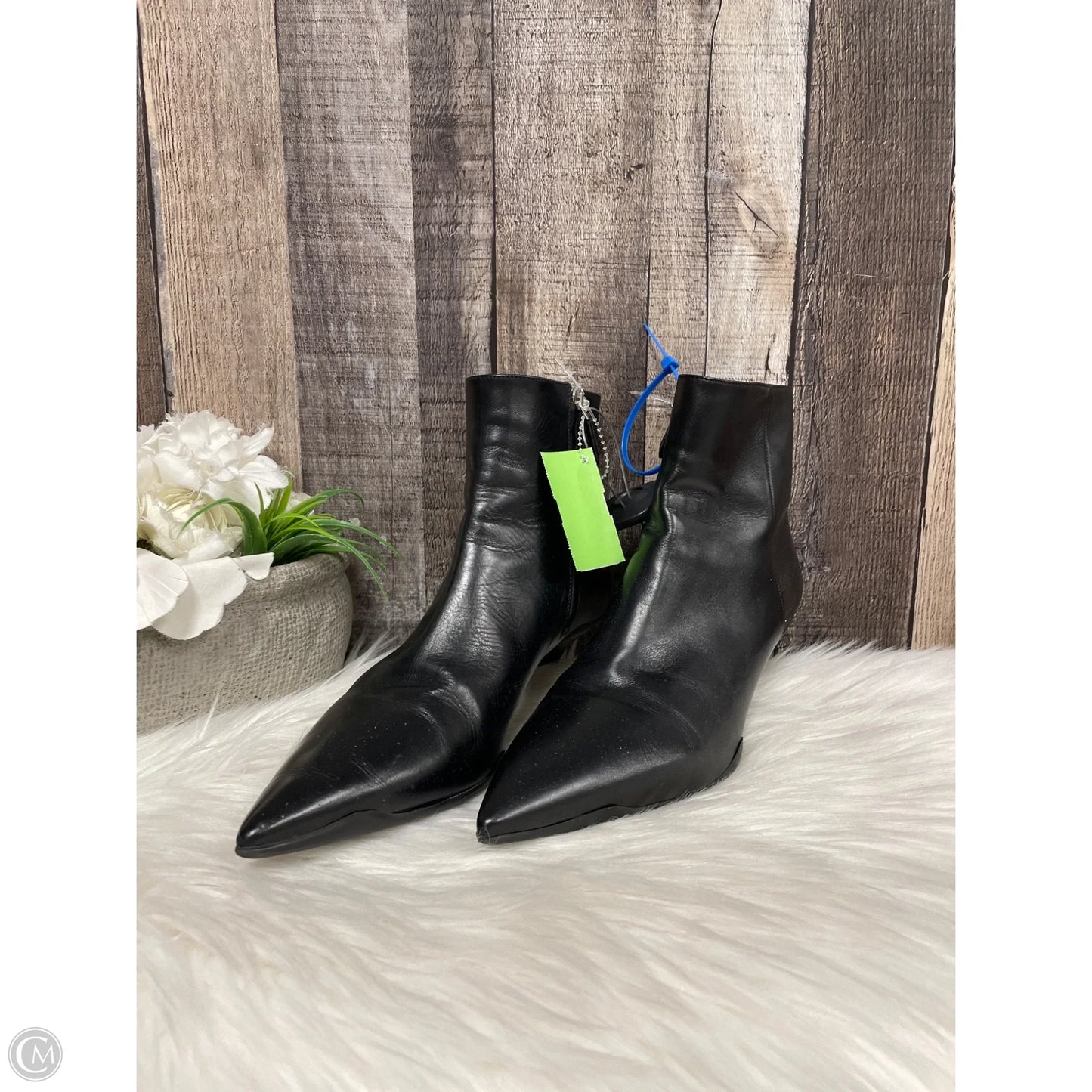 Boots Luxury Designer By Prada In Black, Size: 6.5