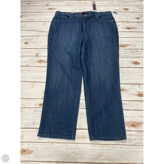 Jeans Straight By Gloria Vanderbilt In Blue Denim, Size: 16