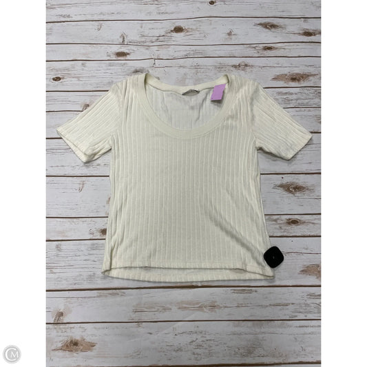 Top Short Sleeve By Zara In Cream, Size: Xl