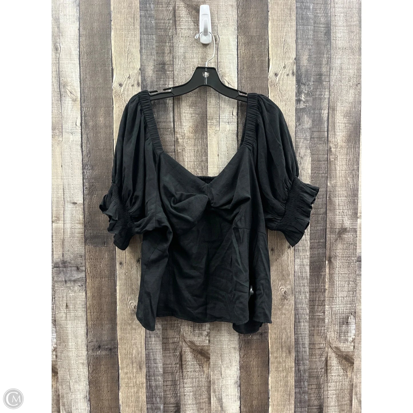 Top Short Sleeve By Nine West In Black, Size: 2x