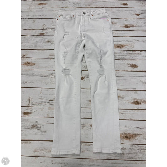 Jeans Skinny By American Eagle In White Denim, Size: 6