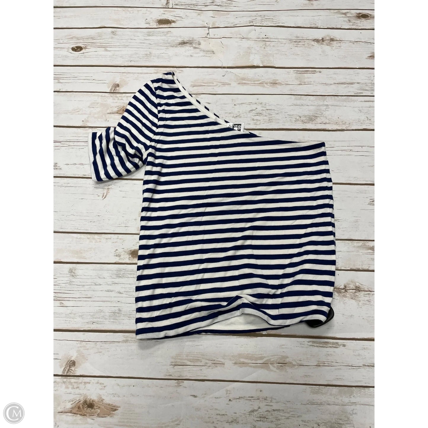 Top 3/4 Sleeve By J. Crew In Striped Pattern, Size: S