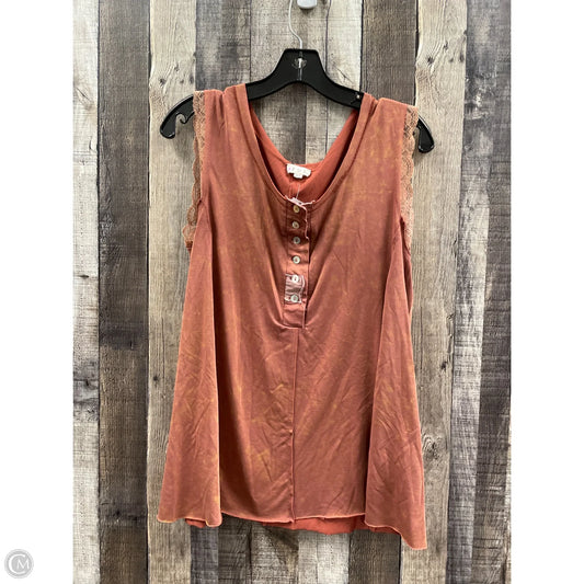 Top Sleeveless By Pol In Orange, Size: M