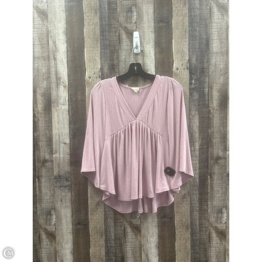 Top Short Sleeve By Cme In Pink, Size: S