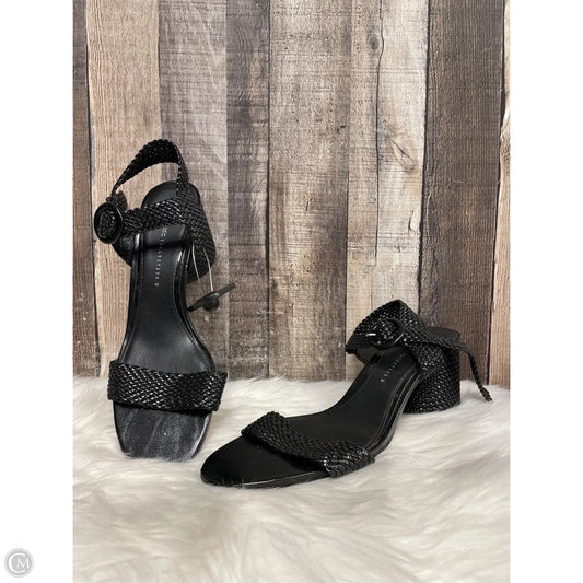 Sandals Heels Block By Zara Basic In Black, Size: 12