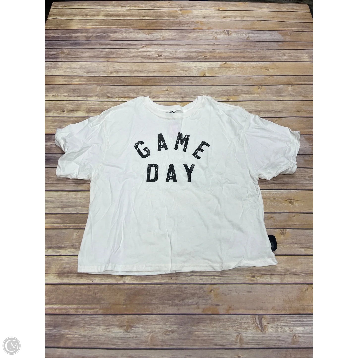 Top Short Sleeve By Cmf In Cream, Size: M