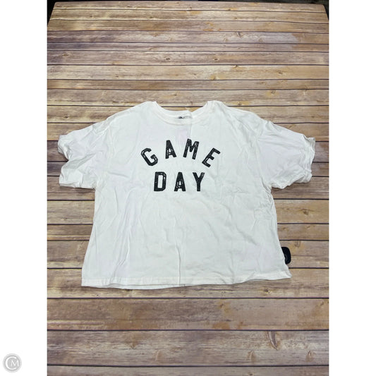 Top Short Sleeve By Cmf In Cream, Size: M