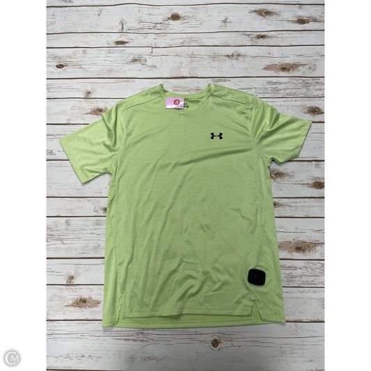 Athletic Top Long Sleeve Crewneck By Under Armour In Green, Size: S