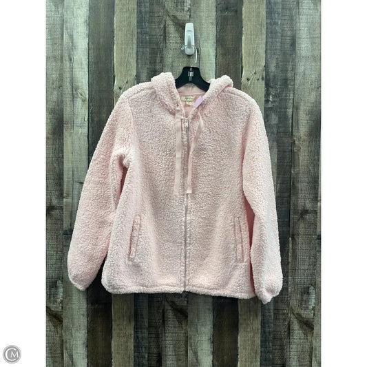 Jacket Fleece By Style And Company In Pink, Size: S