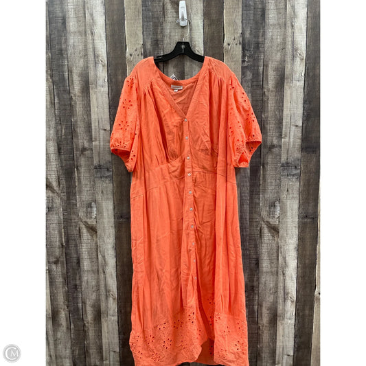 Dress Casual Maxi By Knox Rose In Orange, Size: 4x