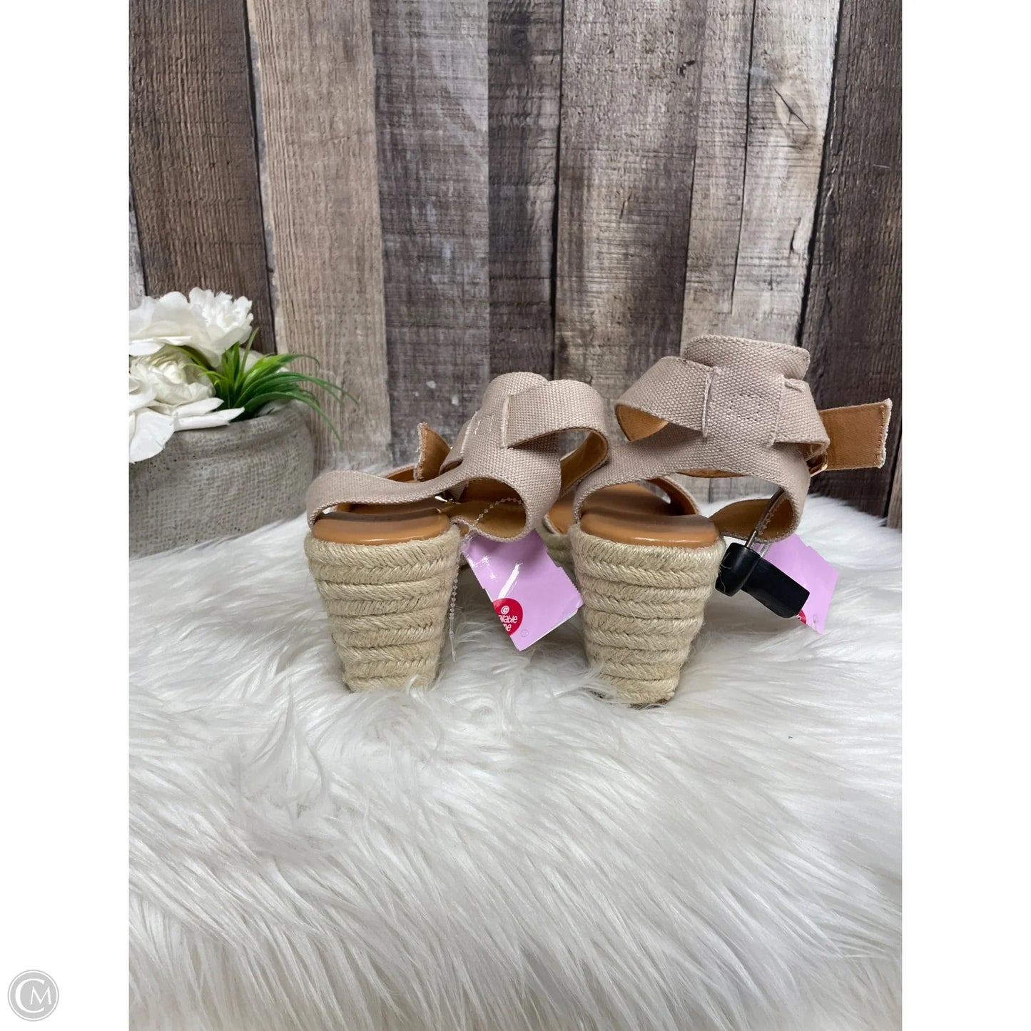 Sandals Heels Wedge By J. Crew In Tan, Size: 9