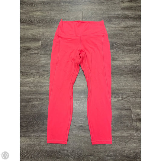 Athletic Leggings By Lululemon In Coral, Size: 10