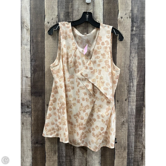 Top Sleeveless By Loft In Beige, Size: Xl