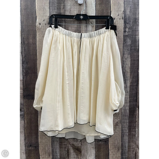 Top 3/4 Sleeve Designer By Diane Von Furstenberg In Cream, Size: S