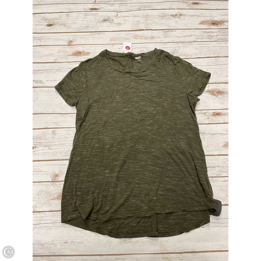 Athletic Top Short Sleeve By Avia In Green, Size: M