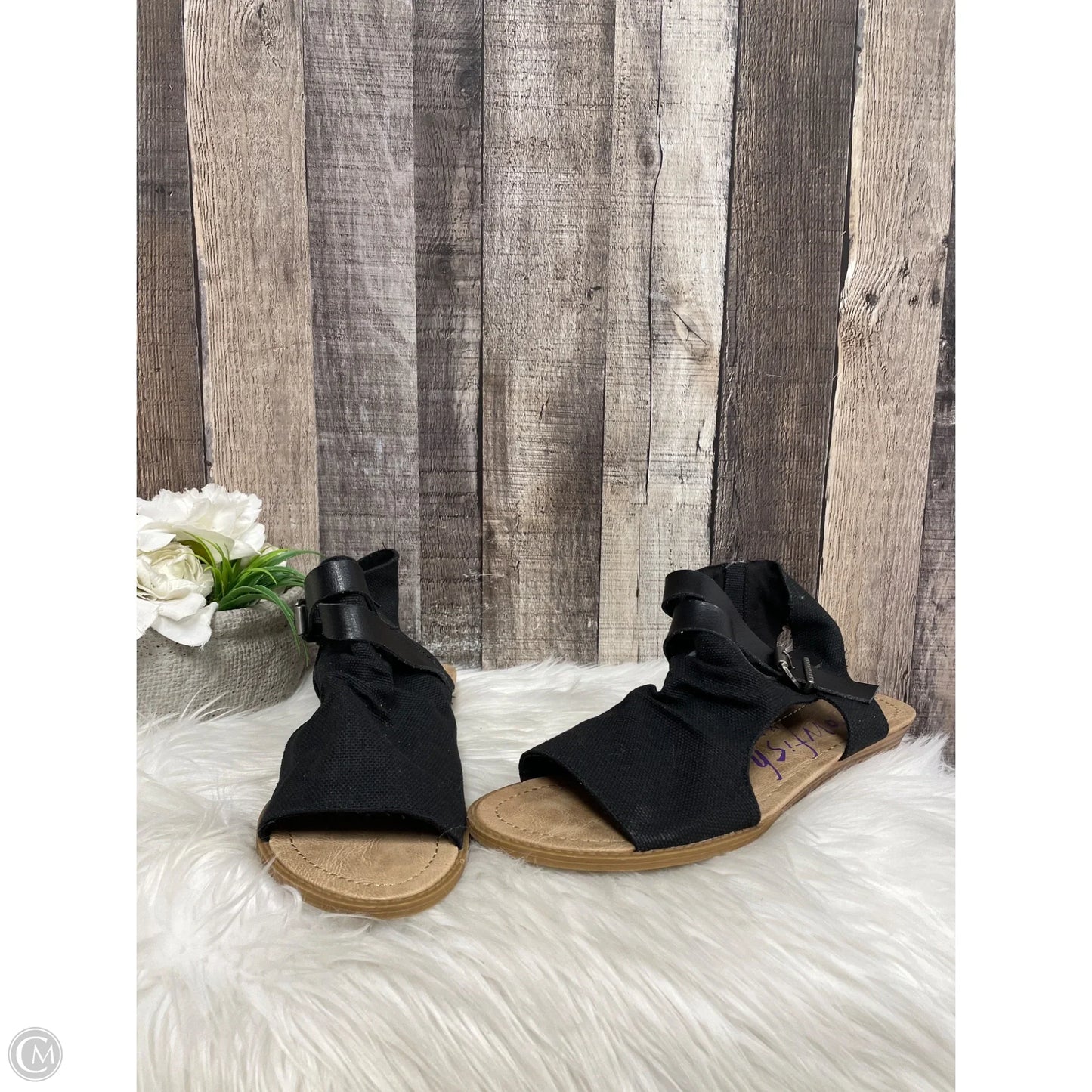 Sandals Flats By Blowfish In Black, Size: 11