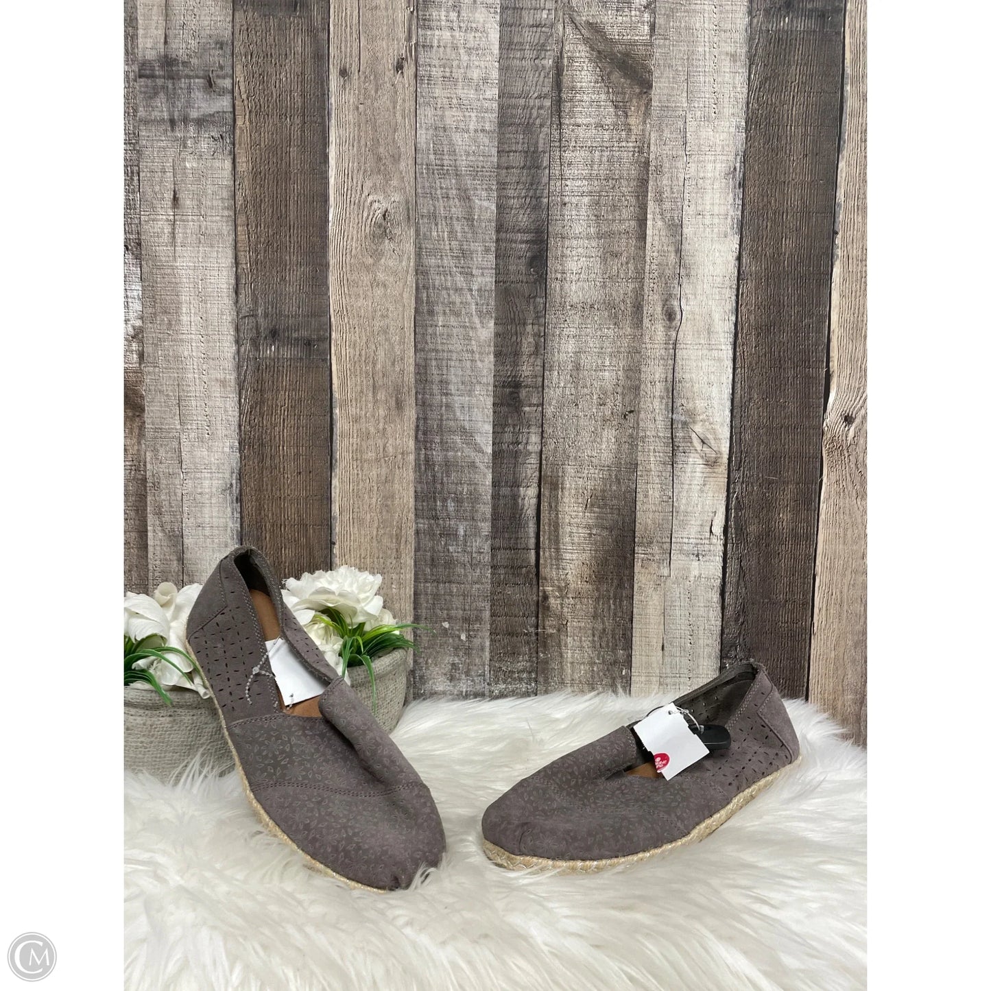 Shoes Flats By Toms In Grey, Size: 10