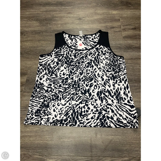 Athletic Tank Top By Zenergy By Chicos In Black & White, Size: Xl