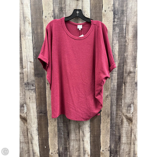 Top Short Sleeve By Blue Rain In Maroon, Size: S