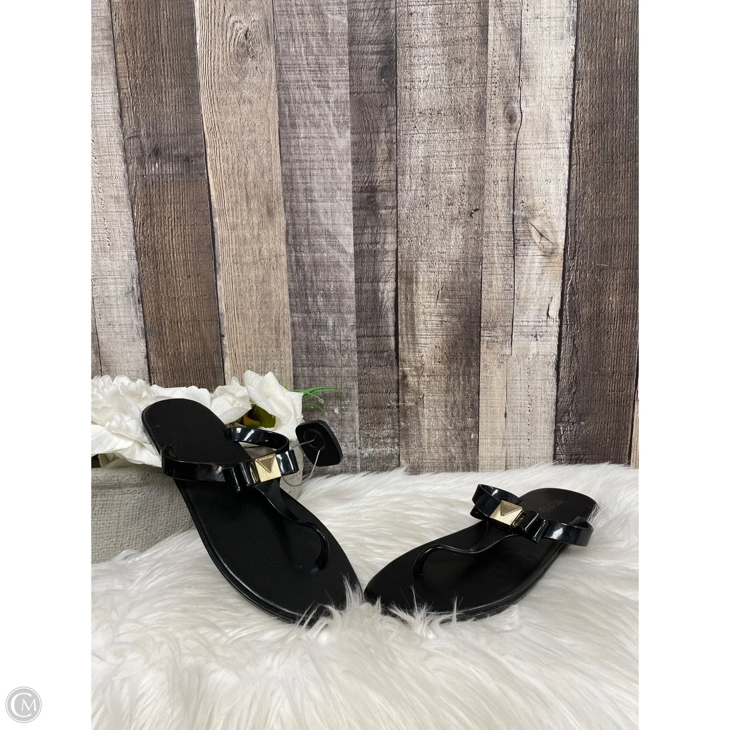 Sandals Flats By Michael By Michael Kors In Black, Size: 8