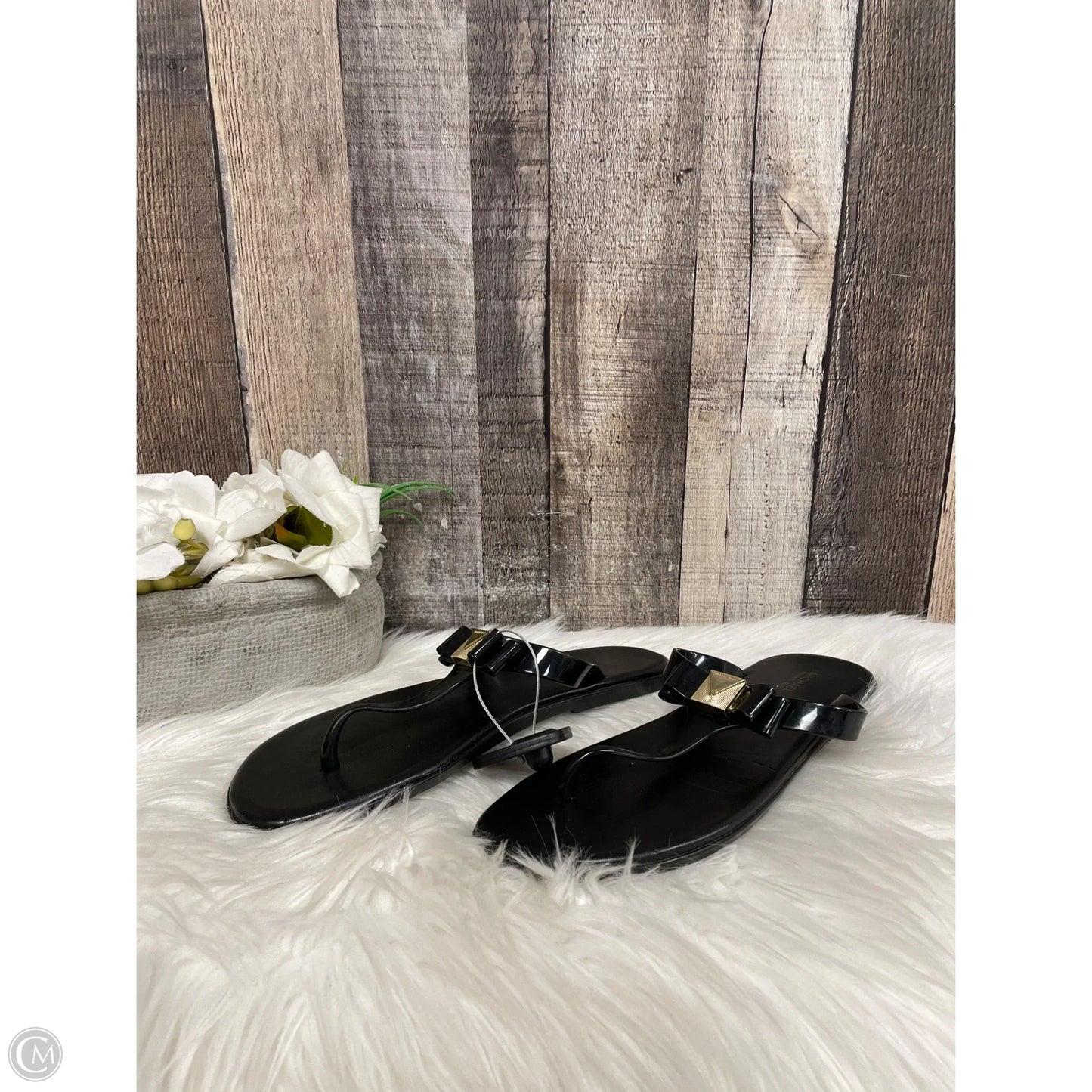 Sandals Flats By Michael By Michael Kors In Black, Size: 8