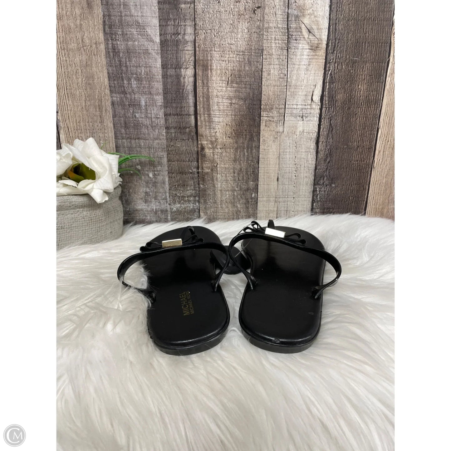 Sandals Flats By Michael By Michael Kors In Black, Size: 8