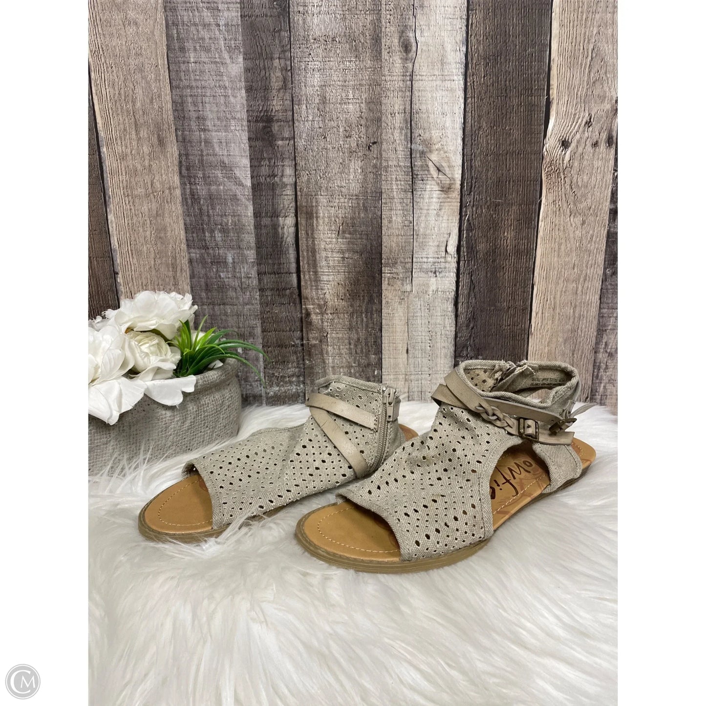 Sandals Flats By Blowfish In Taupe, Size: 8