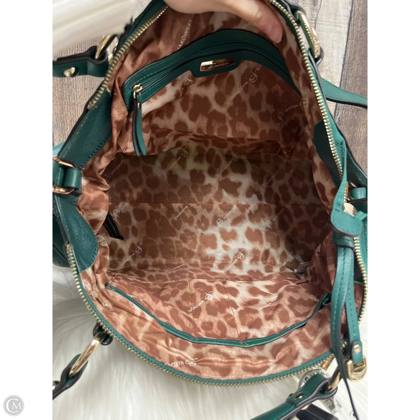 Handbag Leather By B. Makowsky, Size: Large