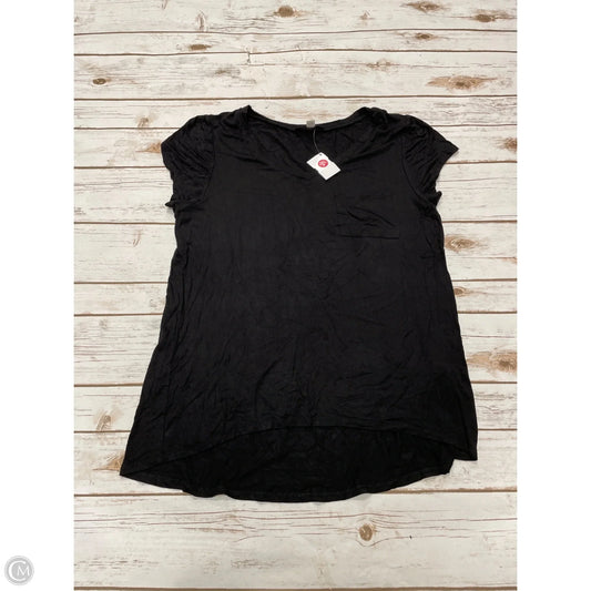 Top Short Sleeve By Cable And Gauge In Black, Size: L