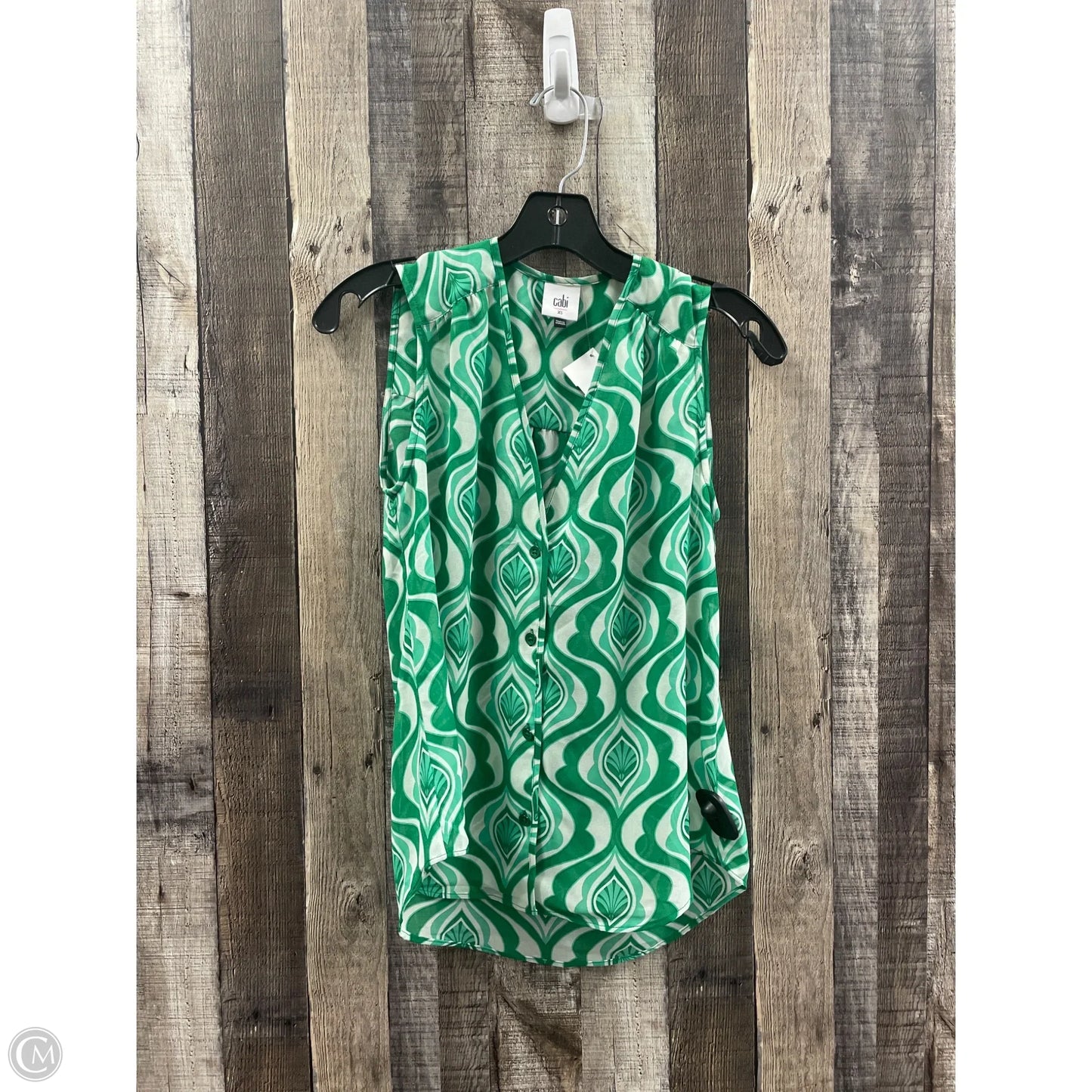 Top Sleeveless By Cabi In Green, Size: Xs