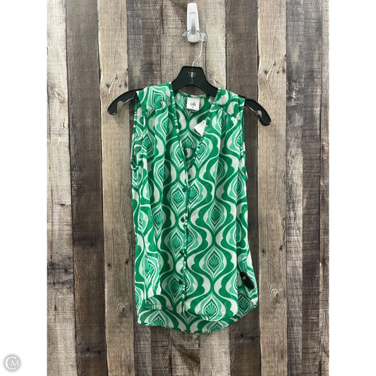 Top Sleeveless By Cabi In Green, Size: Xs