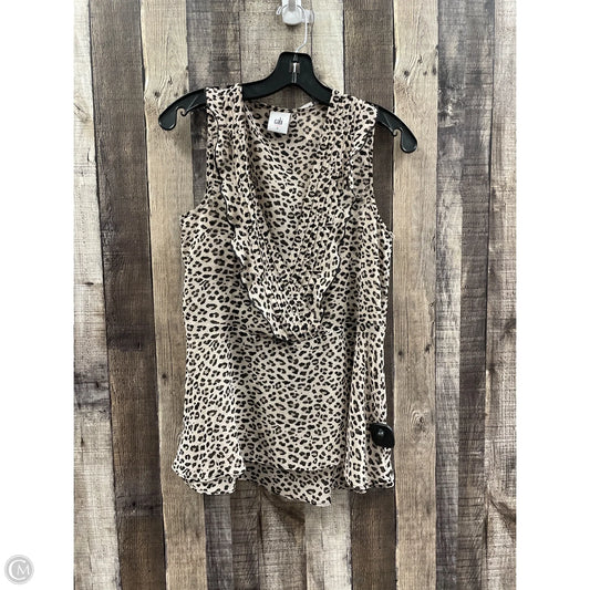 Top Sleeveless By Cabi In Animal Print, Size: S