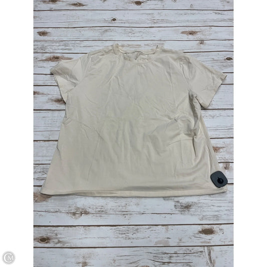 Top Short Sleeve Basic By A New Day In Beige, Size: Xl