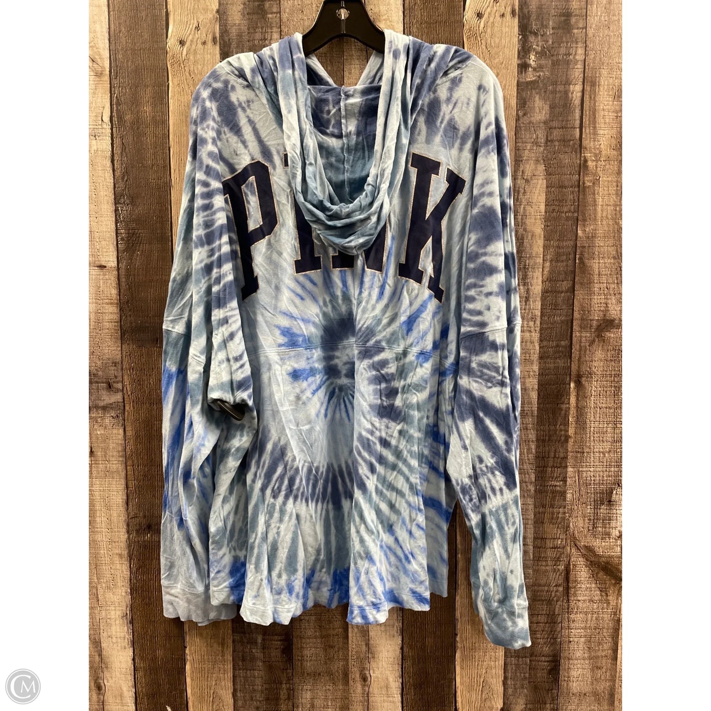 Top Long Sleeve By Pink In Tie Dye Print, Size: Xxl