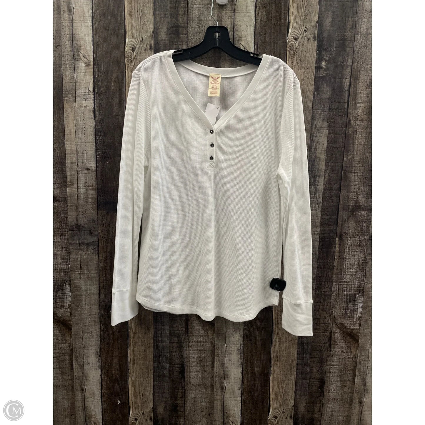 Top Long Sleeve By Faded Glory In White, Size: Xl