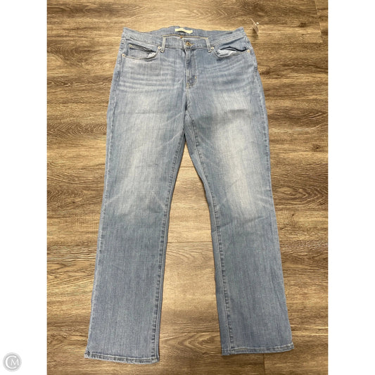 Jeans Straight By Levis In Blue Denim, Size: 14