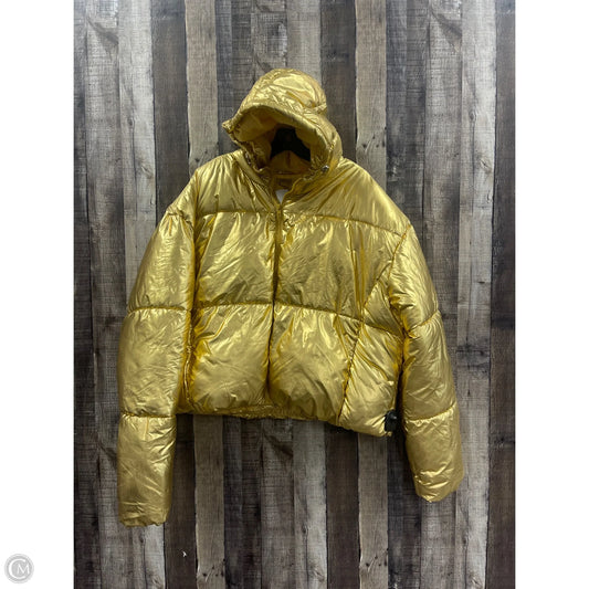 Coat Puffer & Quilted By Cme In Gold, Size: 3x