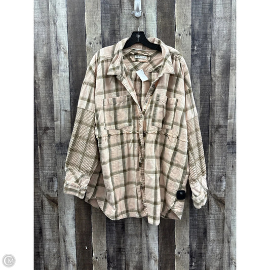Jacket Shirt By We The Free In Plaid Pattern, Size: L