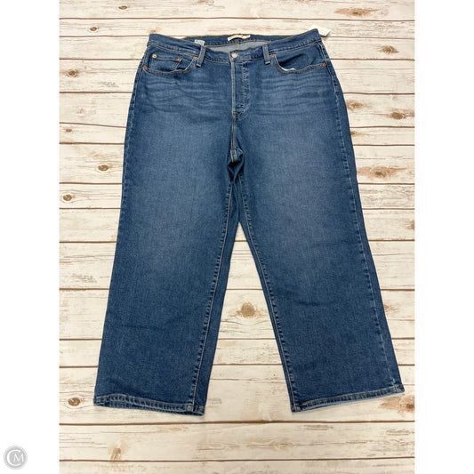 Jeans Straight By Levis In Blue Denim, Size: 18