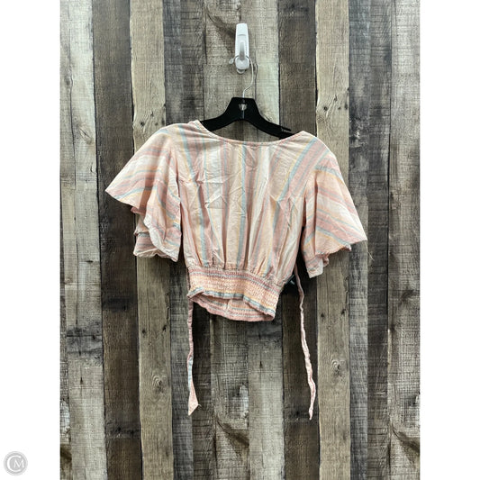 Top Short Sleeve By Japna In Striped Pattern, Size: Xs