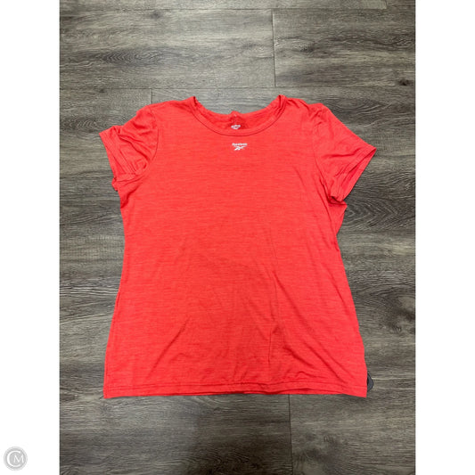 Athletic Top Short Sleeve By Reebok In Purple, Size: Xl
