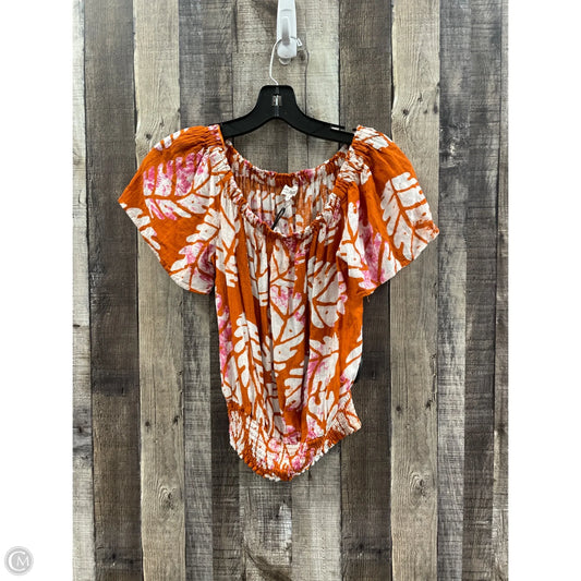 Top Short Sleeve By Nicole By Nicole Miller In Orange, Size: S