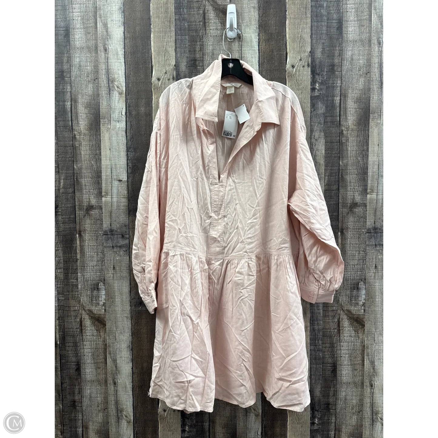 Dress Casual Midi By H&m In Pink, Size: Xxl