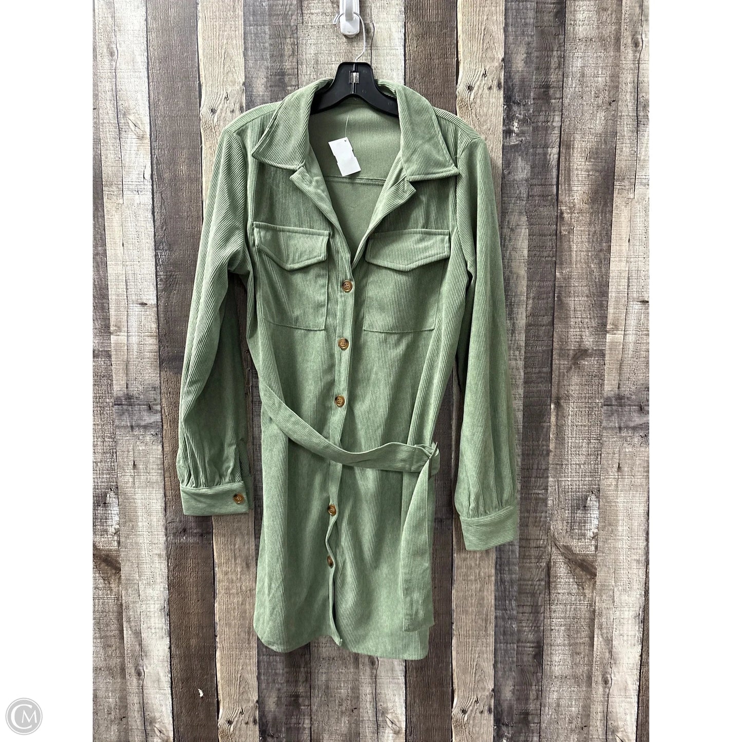 Dress Casual Midi By Cmf In Green, Size: M
