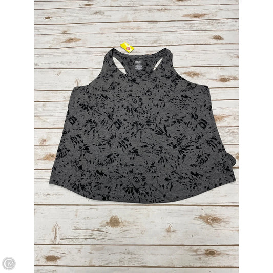 Athletic Tank Top By Tek Gear In Black & Grey, Size: Xxl