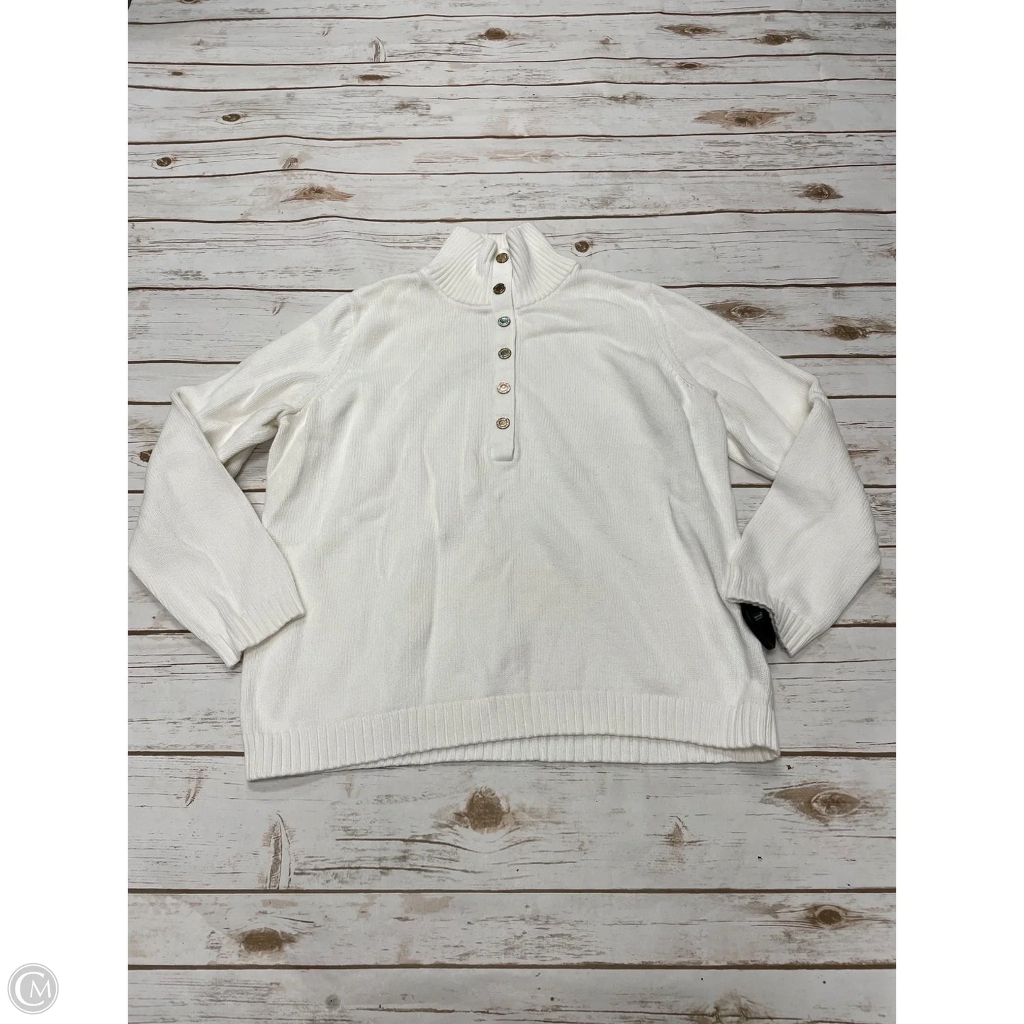Sweater By Lauren By Ralph Lauren In Cream, Size: Xl