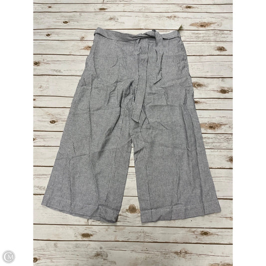 Pants Wide Leg By Loft In Striped Pattern, Size: L