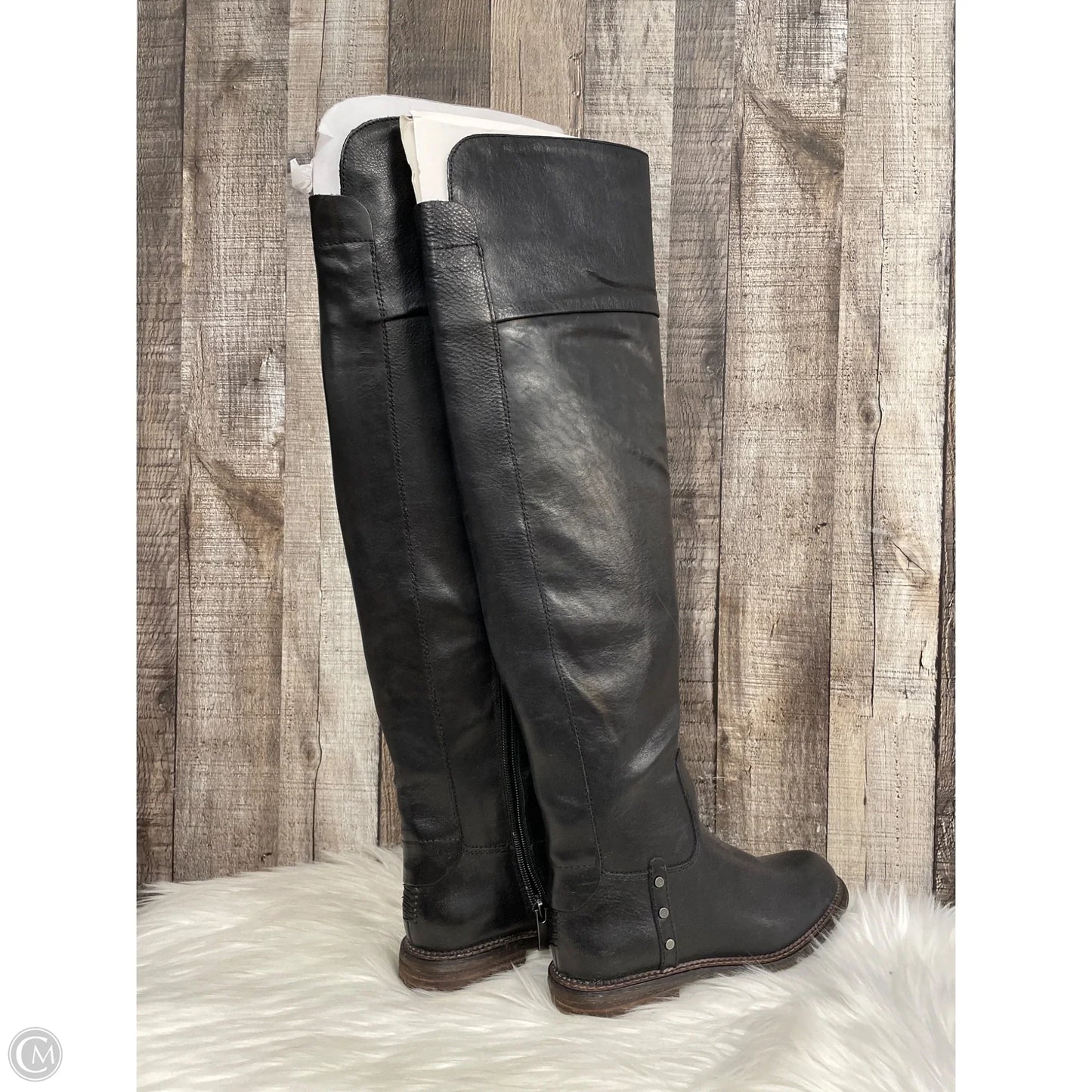 Boots Over-the-knee Flats By Franco Sarto In Black, Size: 5